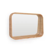 Зеркало La Forma (ех Julia Grup) Salaya Зеркало в раме из ламинированной фанеры ясеня в натуральной отделке, 90 x 60 арт. 208189