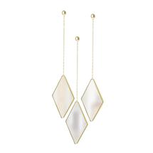 Зеркало Umbra Набор зеркал dima, матовая латунь, 3 шт. арт. 358777-221