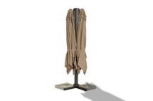 Зонт 4SIS "Фабриано" зонт двухкупольный 3x3м на алюминиевой опоре, тент темно-серый арт. TA001 3x3m