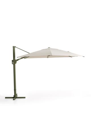 Зонт La Forma (ех Julia Grup) Бежевый консольный зонт Noli с зеленой алюминиевой конструкцией, 300 x 420 см арт. 483373