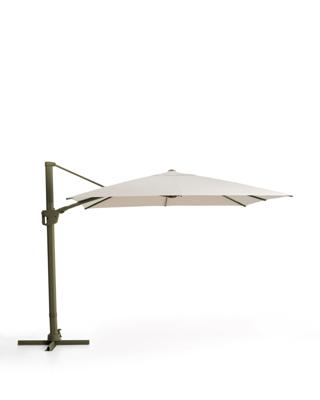 Зонт La Forma (ех Julia Grup) Бежевый консольный зонт Noli с зеленой алюминиевой конструкцией, 300 x 300 см арт. 483375