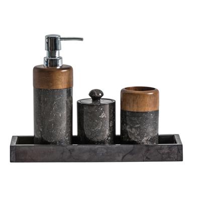 Аксессуары для ванной Vical Набор для ванной из 4-х предметов NEPTUNO черный арт. 170805