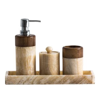 Аксессуары для ванной Vical Набор для ванной из 4 предметов NEPTUNO из оникса, цвет слоновая кость арт. 170807