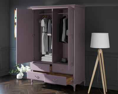 Шкаф Этажерка Шкаф "Leontina Lavanda" двустворчатый с ящиками арт ST9327KR2L арт. ST9327KR2L