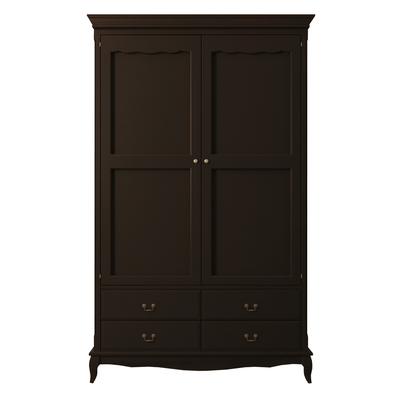 Шкаф Этажерка Шкаф "Leontina Black" двустворчатый с ящиками арт ST9327KR2BLK арт. ST9327KR2BLK