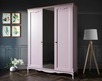 Шкаф Этажерка Шкаф Leontina Lavanda двухстворчатый с зеркалом арт ST9327ZL арт. ST9327ZL