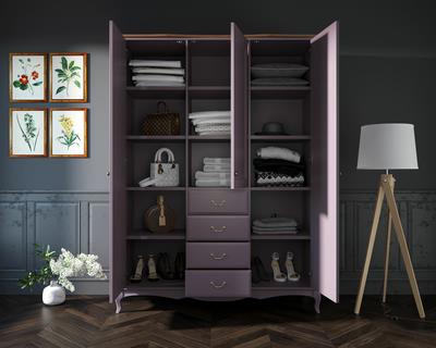 Шкаф Этажерка Шкаф Leontina Lavanda для одежды с ящиками арт ST9327/34L арт. ST9327/34L