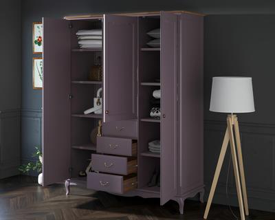 Шкаф Этажерка Шкаф Leontina Lavanda для одежды с ящиками арт ST9327/34L арт. ST9327/34L