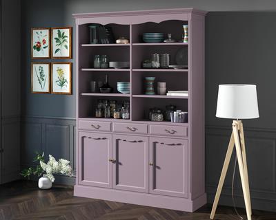 Шкаф Этажерка Двухсекционный шкаф Leontina Lavanda для посуды арт ST9330/3L арт. ST9330/3L