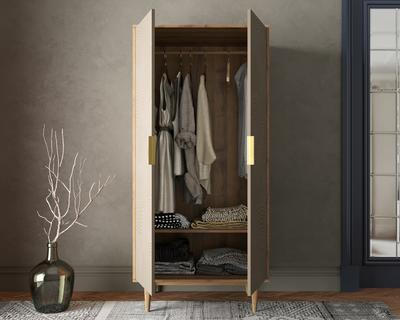 Шкаф Этажерка Шкаф малый двухстворчатый "Line" R24/beige арт. R24/beige