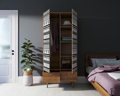 Шкаф Этажерка Шкаф двухстворчатый "Berber" принт 19 арт BB16/Print_19 арт. BB16/Print_19