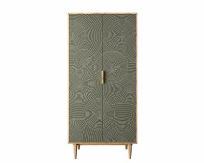 Шкаф Этажерка Шкаф малый двухстворчатый "Line" R24/browngrey арт. R24/browngrey