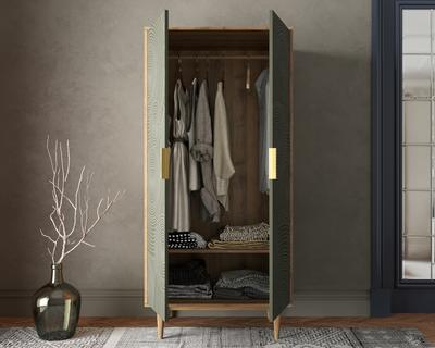 Шкаф Этажерка Шкаф малый двухстворчатый "Line" R24/browngrey арт. R24/browngrey