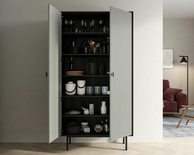 Шкаф Этажерка Шкаф двухдверный "Emerson" арт EM091/gray/L арт. EM091/gray/L