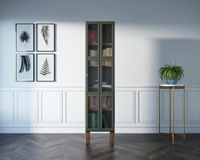 Шкаф Этажерка Шкаф одностворчатый "Andersen" с рифлеными стеклами арт AN13 арт. AN13