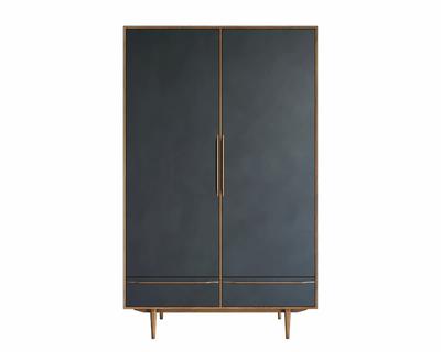 Шкаф Этажерка Шкаф двустворчатый  "Bruni Black" с двумя ящиками арт BR27/2Black арт. BR27/2Black
