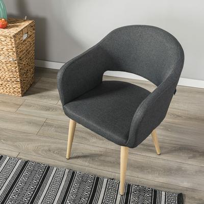 Стул R-Home Кресло Oscar тёмно-серый/нат.дуб арт. 410118131h_Darkgrey_н.дуб