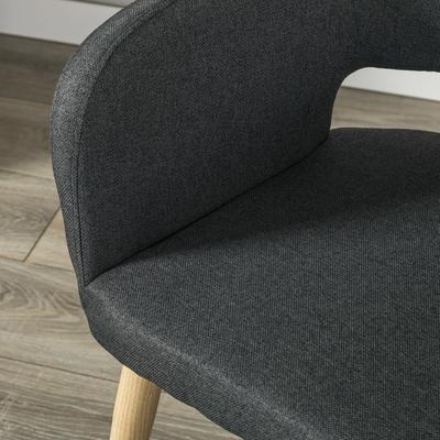 Стул R-Home Кресло Oscar тёмно-серый/нат.дуб арт. 410118131h_Darkgrey_н.дуб