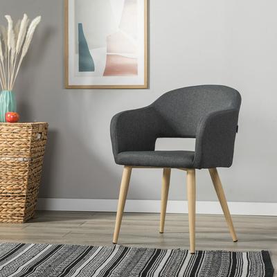 Стул R-Home Кресло Oscar тёмно-серый/нат.дуб арт. 410118131h_Darkgrey_н.дуб