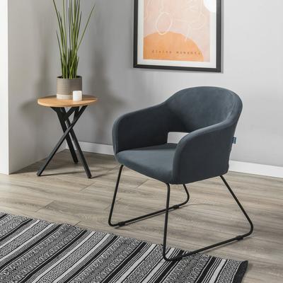Стул R-Home Кресло Oscar Diag grey/Линк арт. 410118143h_Diaggrey_черн