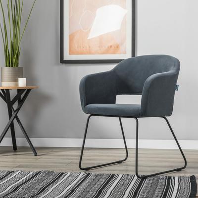 Стул R-Home Кресло Oscar Diag grey/Линк арт. 410118143h_Diaggrey_черн