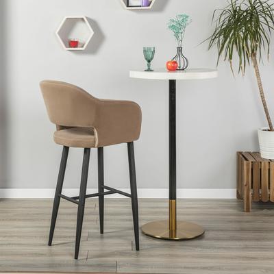 Стул барный R-Home Кресло Бар Oscar Diag beige/черный арт. 410218152h_Diagbeige_черн_БАР