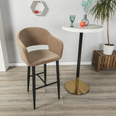 Стул барный R-Home Кресло Бар Oscar Diag beige/черный арт. 410218152h_Diagbeige_черн_БАР