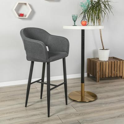 Стул барный R-Home Кресло Бар Oscar тёмно-серый/черный арт. 410218132h_Darkgrey_черн_БАР