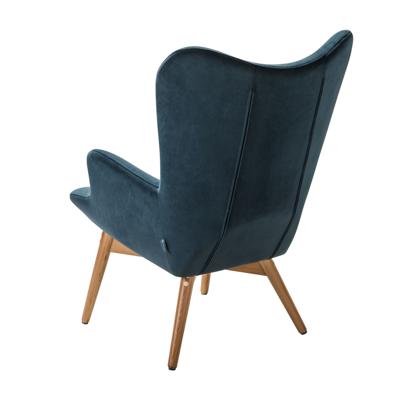 Кресло R-Home Кресло Хайбэк синий/нат.бук арт. 4101060120h_Blue_н.бук