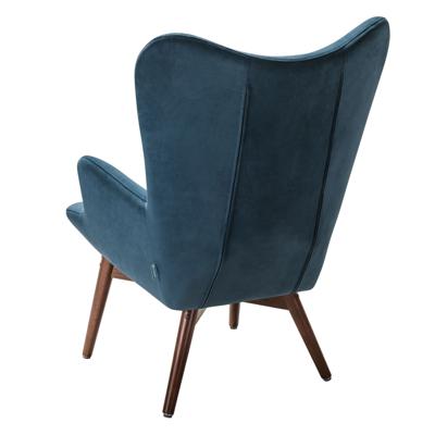 Кресло R-Home Кресло Хайбэк синий/т.орех арт. 4101060120h_Blue_т.орех