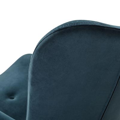 Кресло R-Home Кресло Хайбэк синий/т.орех арт. 4101060120h_Blue_т.орех
