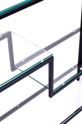 Консоль AllConsoles Консольный стол 1012-CB clear черный муар арт. 1012-CB clear