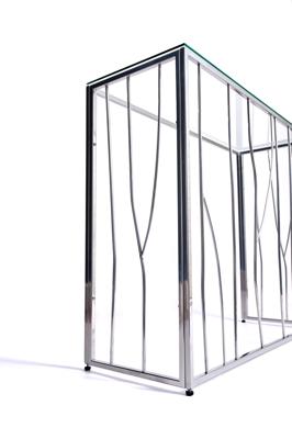 Консоль AllConsoles Консольный стол 1021-CS clear серебряный арт. 1021-CS clear