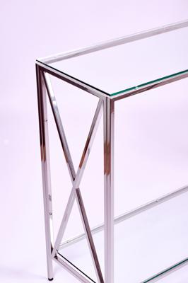 Консоль AllConsoles Консольный стол 1031-CS clear серебряный арт. 1031-CS clear