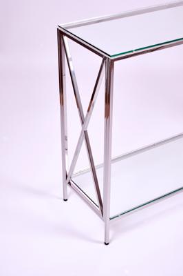 Консоль AllConsoles Консольный стол 1031-CS clear серебряный арт. 1031-CS clear