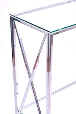 Консоль AllConsoles Консольный стол 1033-CS clear серебряный арт. 1033-CS clear