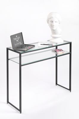 Консоль AllConsoles Консольный стол 1041-CB clear черный муар арт. 1041-CB clear