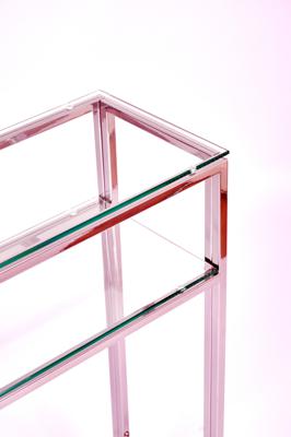 Консоль AllConsoles Консольный стол 1044-CS clear серебряный арт. 1044-CS clear