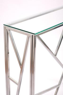 Консоль AllConsoles Консольный стол 1054-CS clear серебряный арт. 1054-CS clear