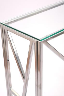 Консоль AllConsoles Консольный стол 1054-CS clear серебряный арт. 1054-CS clear