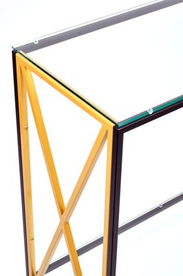 Консоль AllConsoles Консольный стол 1031-CB_G clear черный муар, золотой арт. 1031-CB_G clear