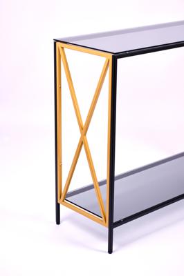 Консоль AllConsoles Консольный стол 1031-CB_G grey черный муар, золотой арт. 1031-CB_G grey