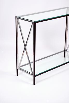 Консоль AllConsoles Консольный стол 1031-CB_S clear черный муар, серебряный арт. 1031-CB_S clear