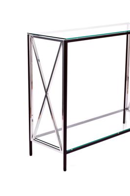 Консоль AllConsoles Консольный стол 1031-CB_S clear черный муар, серебряный арт. 1031-CB_S clear