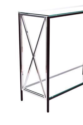 Консоль AllConsoles Консольный стол 1031-CB_S clear черный муар, серебряный арт. 1031-CB_S clear