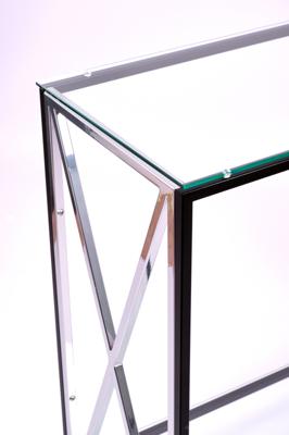 Консоль AllConsoles Консольный стол 1033-CB_S clear черный муар, серебряный арт. 1033-CB_S clear