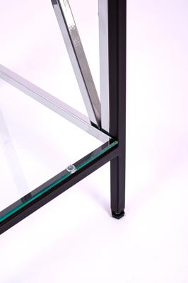 Консоль AllConsoles Консольный стол 1033-CB_S clear черный муар, серебряный арт. 1033-CB_S clear