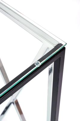 Консоль AllConsoles Консольный стол 1033-CB_S clear черный муар, серебряный арт. 1033-CB_S clear