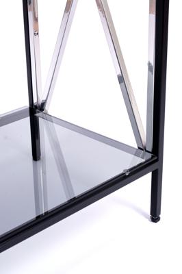 Консоль AllConsoles Консольный стол 1033-CB_S grey черный муар, серебряный арт. 1033-CB_S grey