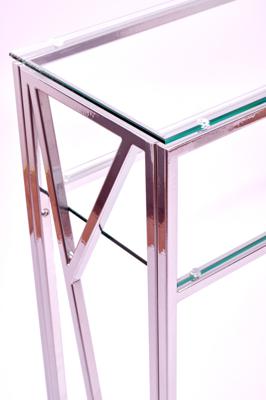 Консоль AllConsoles Консольный стол 1092-CS clear серебряный арт. 1092-CS clear